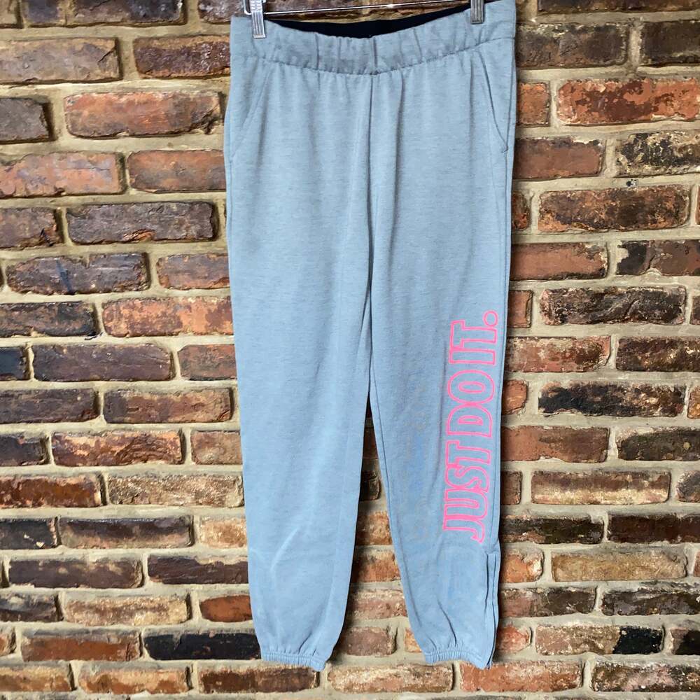 Nike Gray Pink Graphic Pull-On Jogger Sweatpants Women's Size Small